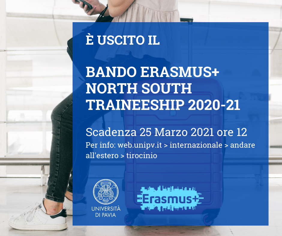 Uscito il nuovo bando Erasmus+ North South Traineeship 2020/2021
